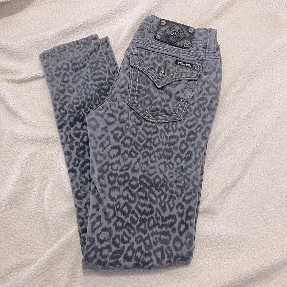 Miss Me Leopard Print Jeans